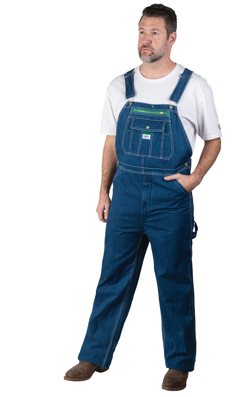 Liberty Walls Liberty Relaxed Washed Denim Bib Overalls 34X28 - Image 1